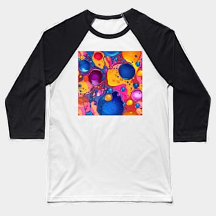 Abstract oil and water mix background Baseball T-Shirt